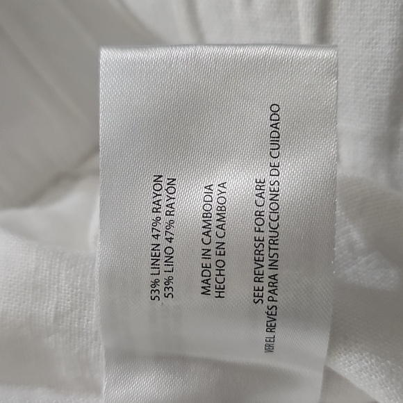 Gap Women's Linen Pants White - Picture 7 of 9